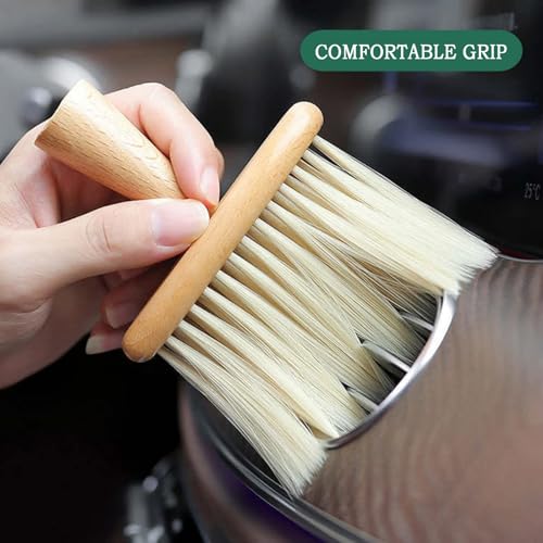 High Density Ultra Soft Detail Brush Kit - Automotive Interior Cleaning Tool with Soft Hair, Wooden Handle, Deep Cleaning for Keyboards, Laptop, Sofa and Dusting (B-1PC) - view 3