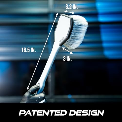Wheel and Fender Cleaning Brush with Long Handle for Car Detailing - view 6