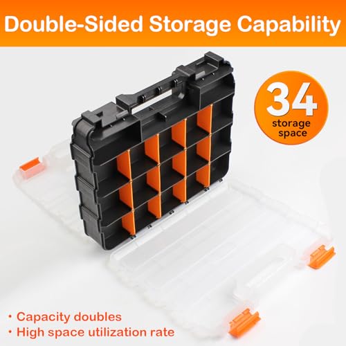 Double Side Small Parts Organizer Hardware Storage for Screws Nuts - view 2