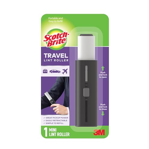 Retractable Lint Rollers 2-Pack, Portable Travel-Size Lint Removers for Pet Hair on Clothes, Furniture & Car, 3 in x 8.5 in Mini Rollers, 30 Sticky Sheets Each - view 7