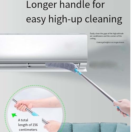 2026 Upgraded Retractable Gap Dust Cleaning Artifact with 3 Microfiber Dusting Cloths,Extendable Duster Cleaning Tool,Reusable Washable Dusting Wand for Home,Ceiling,Blinds,Furniture (60in) - view 2