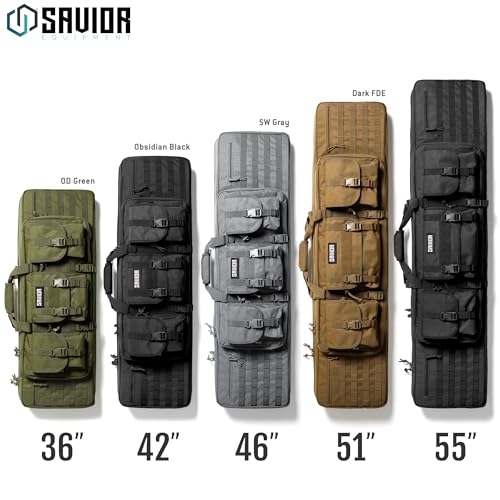 American Classic Tactical Double Long Gun Bag Pistol Transportation Case w/Backpack Strap, in 32" 36" 42" 46" 51" 55" - view 6