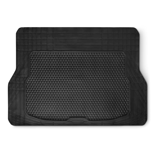 Cargo Liner Floor Mat, All Weather Trunk Protection, Trimmable to Fit, Black