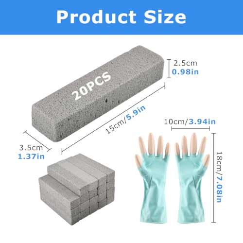 20 Pack Pumice Stone Toilet Bowl Cleaner, Water Stain & Limescale Remover - view 2