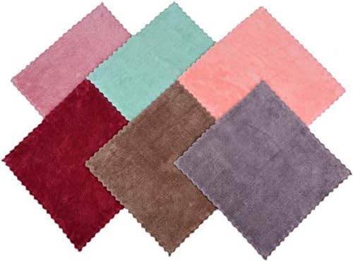 Microfiber rag Bulk Multi-Functional for House Furniture Reusable Rags Kitchen Wipes Dish Cloths Absorbent and Fast Drying 6 Colors (6pack, 11x11) - view 2