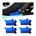 4PCS Car Hose Guide, Vehicle Detailing Cleaning Tools Hose Guides Preventing Wash Stuck Under The Tires, Automotive Wheel Rolling System Tool for Washing, Universal Fit (Blue)