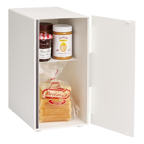 Home Tower Bread Box Keeper Holder Container, Metal Bread Holder Saver, Slim Space Saving Counter Storage - Steel