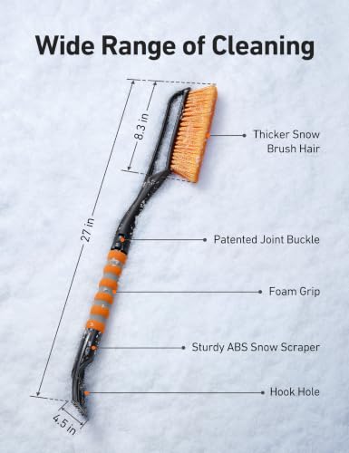 2-Pack 27" Snow Brush & Ice Scraper for Car Windshield Snow Removal - view 5