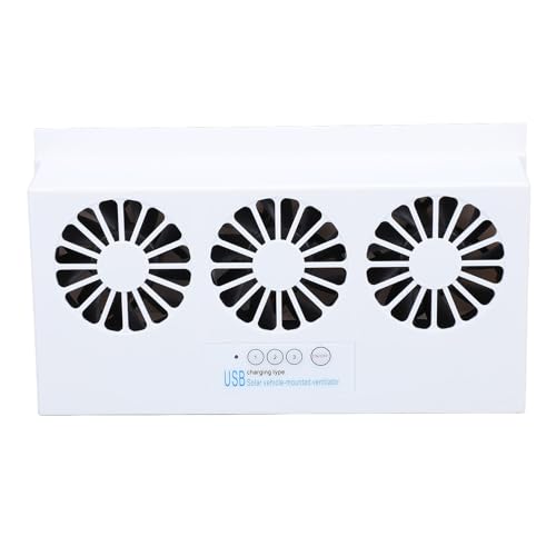 Solar Car Exhaust Fan 3 Heads Odor Removal Cooling Purifier for - view 2