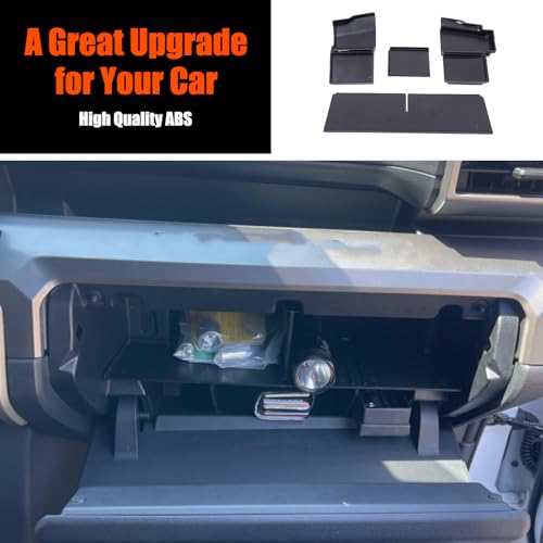 Glove Box Dividers Organizer Compatible with Toyota Tacoma 2024 2025, Center Console Organizer Insert Box ABS Secondary Storage Tacoma 2024 Compartment Tray Accessorie - view 5