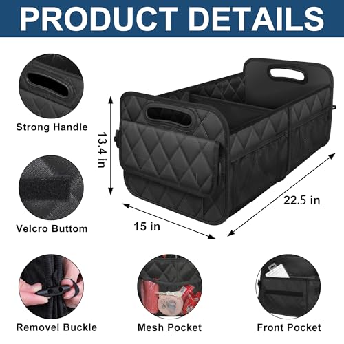 Car Trunk Organizer and Storage with Reinforced Handles - view 3