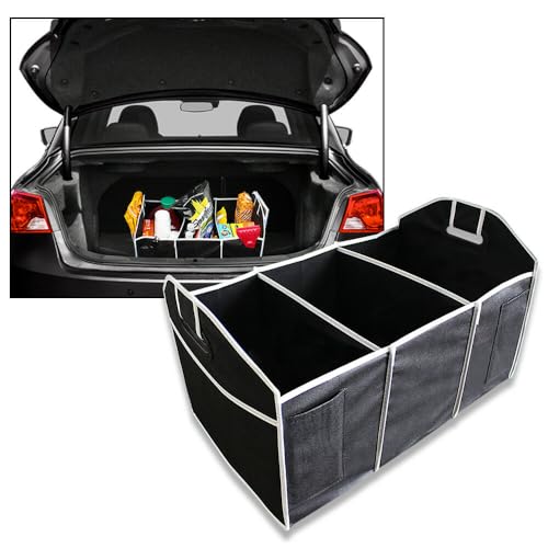 Car Trunk Organizer, Collapsible Foldable Trunk Caddy for Car SUV Truck – Lightweight Folding Trunk Storage Bin for Groceries, Emergency Supplies & Car Essentials - view 7