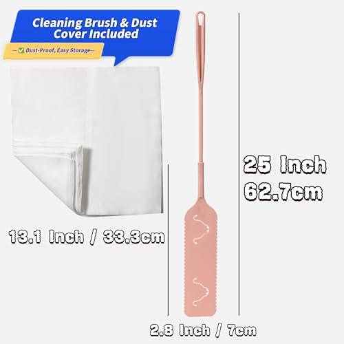 25 Inch Ultra-Thin Duster Wand Set of 2, Extendable Cleaning Duster for Blinds and Windowsills, Flexible Bendable Duster with 20 Disposable Dust Cloths, Household Cleaning Tools - view 4