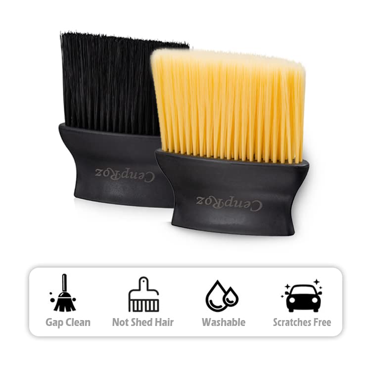 Car cleaning Brush, Car Interior And Exterior Air Vents Cleaning Brush, Car Interior Dust Removal Brush, Suitable For Household Appliance Surface, Gap, Keyboard Dust removal, Scratches Free (B&Y) - view 3