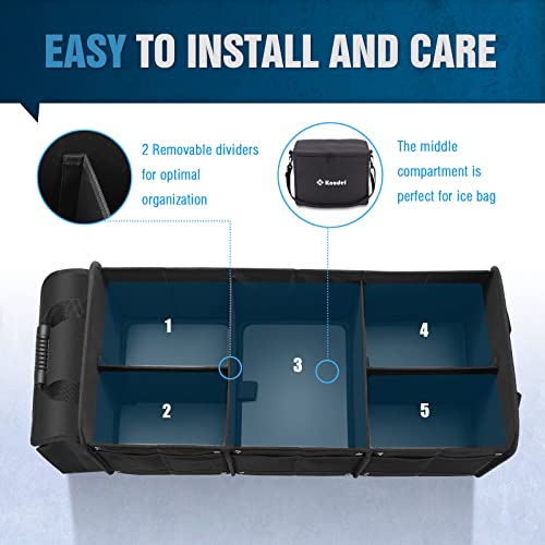Extra Large 4-in-1 Trunk Organizer with Cooler for Car (Black) - view 5