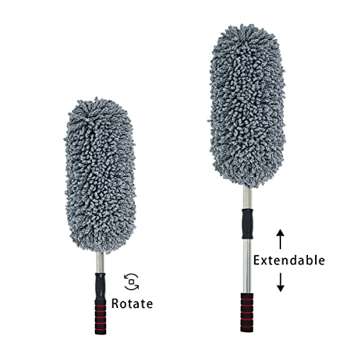 (3 Pack) Microfiber Car Duster Exterior Scratch Free, Extendable Handle Interior Multipurpose dust Cleaning Duster for car - view 2
