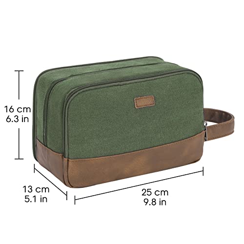 Travel Toiletry Bag for Men, Canvas Shaving Dopp Kit - view 6