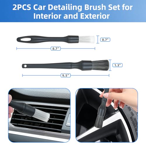 9PCS Car Wheel Detailing Brush Kit Scratch-Free Rim & Tire Cleaner Brushes - view 6