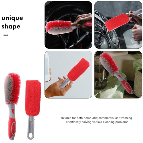 Wheel and Tire Cleaner Kit, Rim Cleaning Brush Set with Non-slip Handle - view 7