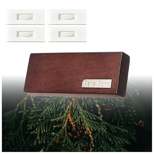 4 Refreshing Scent Bags Wood Car Air Freshener Vent Clip (Darkwood, Misty Grove)- Natural Scent Diffuser for Car, Truck & SUV with Premium Essential Oil Starter Kit Gift for Men & Women - view 2
