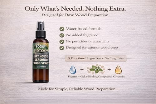 Wood Prep Spray for Bat Houses, Birdhouses & Wildlife Structures, 4 oz – Conditions Raw & Unfinished Wood, Helps Reduce Strong Lumber Odors Before Outdoor Use - view 7