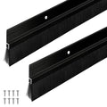 2 Set Door Sweep Brush Aluminum, 1 x 36 Inch, Black