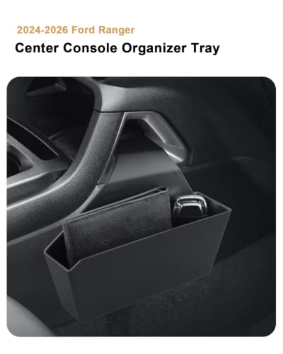 Center Console Hanging Organizer For 2024-2026 Ford Ranger - 2 Pcs Center Console Side Hanging Organizers Compatible with 2024-2026 Ranger Accessories - Premium TPE - view 3