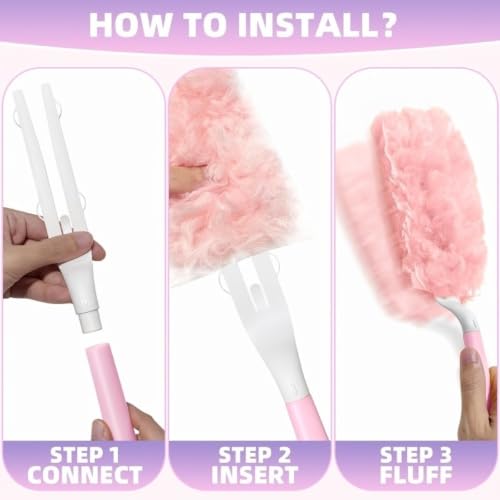 1 Set Duster Kit with 1 Handle and 10 Double Sided Replaceable Duster Heads Electrostatic Dust Wand for Household Furniture Keyboard Car Interior Cleaning - view 5