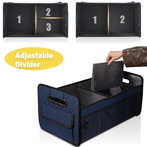 Car Trunk Organizer for SUV, Collapsible Car Storage Organizer Dark Blue - view 6