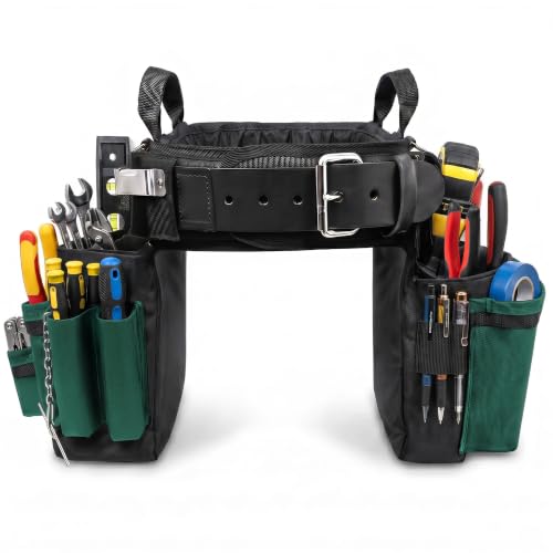 BAG Ultimate Electrician Tool Belt, Medium 28–32" Waist, Green