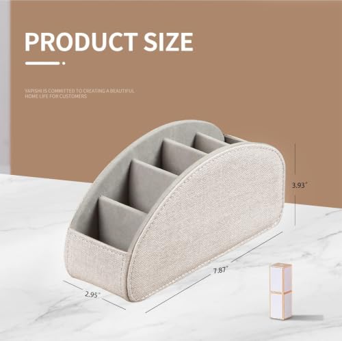 PU Leather TV Remote Control Holder/Caddy for Table with 5 Compartments - view 3