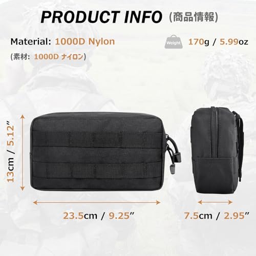 Equipment Multi-Purpose Tactical EDC Admin MOLLE Pouch Utility Tools Bag Organizer Military Waist Belt Modular Attachment - view 2