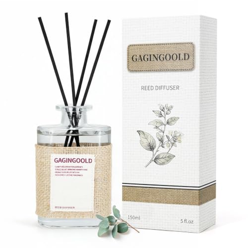 Eucalyptus Mint Scent Reed Diffuser Set with 10 Diffuser Sticks, 5.1 oz