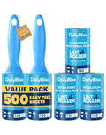 Extra Sticky Lint Roller for Pet Hair, 500 Sheets with 2 Handles