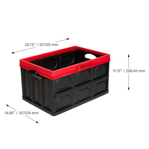 InstaCrate Collapsible Storage Container, 12 gal, Red/Black - view 4