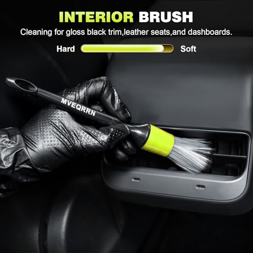 10PCS Car Detailing Brush Set,Boars Hair Detail Brush Kit(Green) - view 3