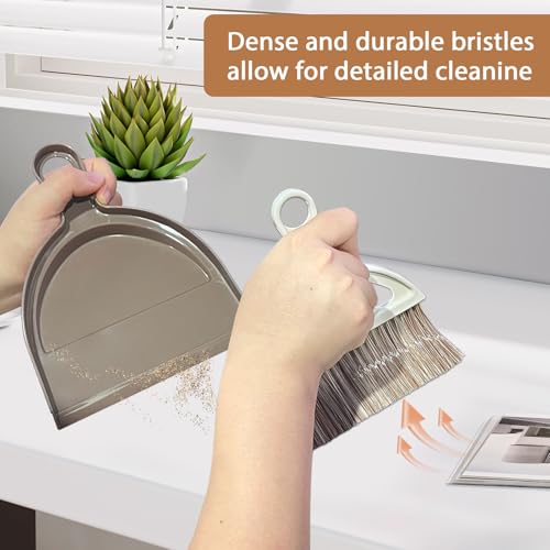 Small Mini Hand Broom Dustpan : Small Broom and Dustpan Set, Mini Broom and Dustpan Set, Hand Broom and Dustpan Set,Mini Dustpan and Brush Set for Cat Litter, Kitchen, Tables, Countertops, Cars, etc. - view 5