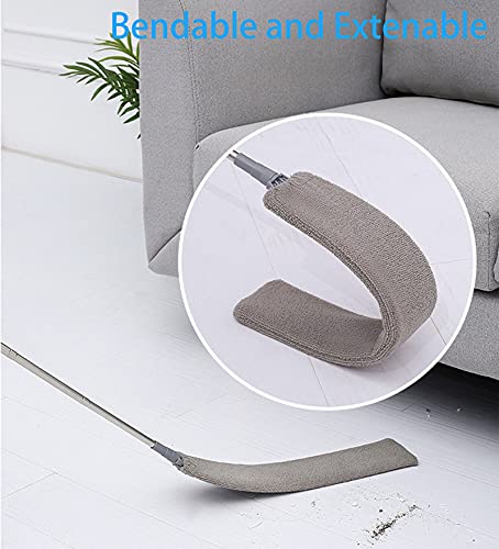 Upgraded Under Appliance Cleaning Gadgets, Microfiber Gap Duster, Skinny Flat Duster with Extendable Pole 26-55 Inches, Suitable for Underneath Cleaning of Furniture, Fridges, Couch, Stove, Bed - view 4