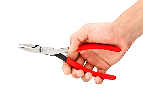 70662 8-In Flat Nose Duck Bill Pliers - Cross Cut Teeth Grip - view 5