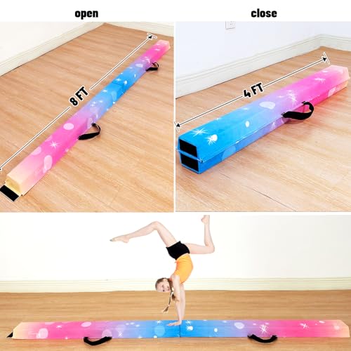 6 FT / 8 FT / 9 FT Folding Gymnastics Beam Foam Balance Floor Beam - view 2