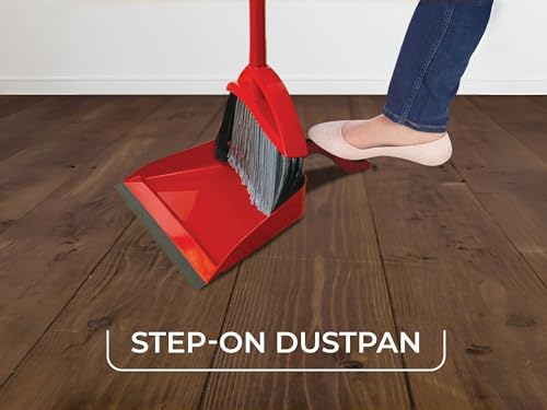 Broom with Dustpan Combo Set, Step-On Dustpan, V-Shaped Bristles - view 3