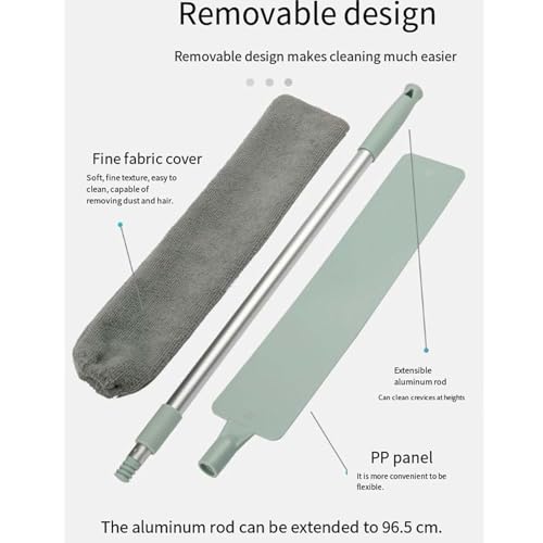 2026 New Retractable Gap Dust Cleaning Artifact with 3 Microfiber Dusting Cloths,Extendable Duster Cleaning Tool,Reusable Washable Dusting Wand for Home,Ceiling,Blinds,Furniture(1PCS) - view 5