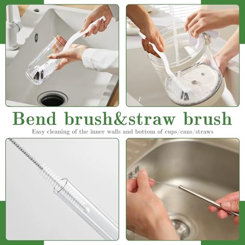 15 Pcs Crevice Cleaning Brush, Multifunctional Grout Brush and Straw Brush - view 2