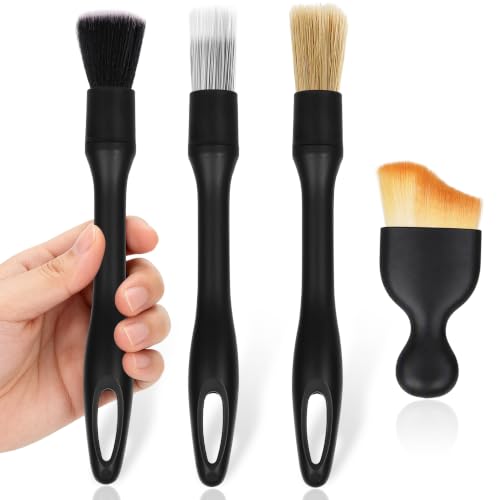 4PCS Car Detailing Brush Set for Cleaning Interior or Exterior