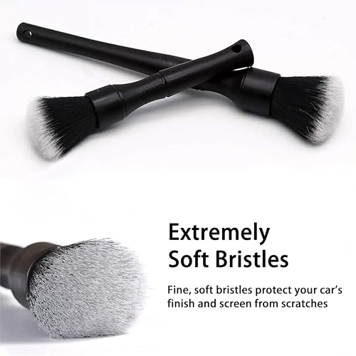 Ultra-Soft Car Detailing Brush Set, Scratch-Free Cleaning Brushes for Interior and Exterior, Air Vents, Dashboard, Wheels, Engine Bay, and Leather Surfaces - view 3