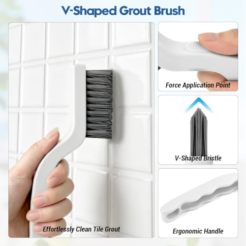 20 Pcs Crevice Cleaning Brush, V-Shaped Grout Brush for Kitchen - view 4
