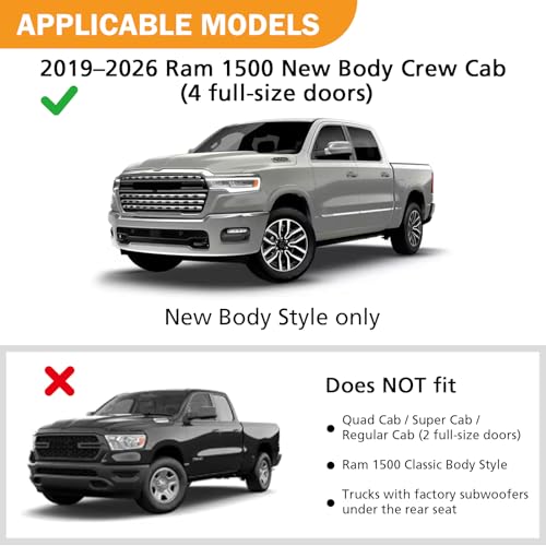 Under Seat Storage Box for Ram 1500 2019-2026 Crew Cab - view 5