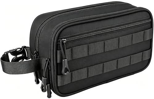 Hygiene Bag for Men, Tactical Toiletry Shower Shaving Kit Bag