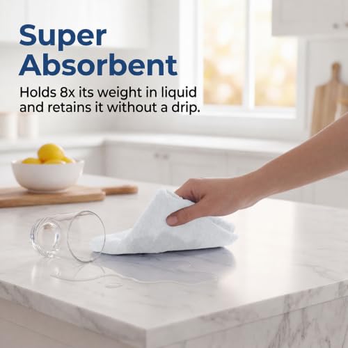 Microfiber Cleaning Cloth Roll (Value Pack of 75) - Size 12x12 Inches, Tear Away Microfiber Towel Rolls, Highly Absorbent, Reusable, Lint and Streak Free Cleaning Rags for Home - view 4