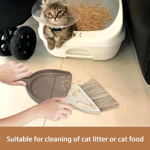 Small Mini Hand Broom Dustpan : Small Broom and Dustpan Set, Mini Broom and Dustpan Set, Hand Broom and Dustpan Set,Mini Dustpan and Brush Set for Cat Litter, Kitchen, Tables, Countertops, Cars, etc. - view 4